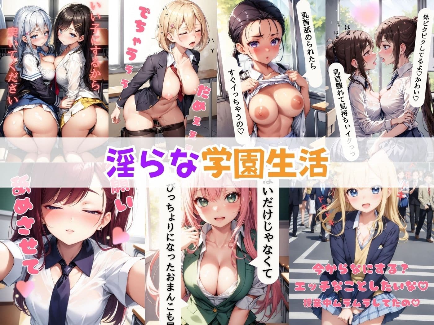 制服美少女の淫らな学園生活【4Kセリフ付き】 サンプル 2