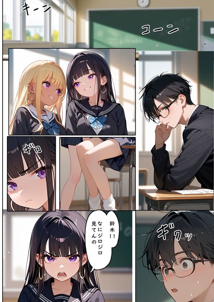 黒髪ロングのギャルに童貞卒業させてもらう話 サンプル 2