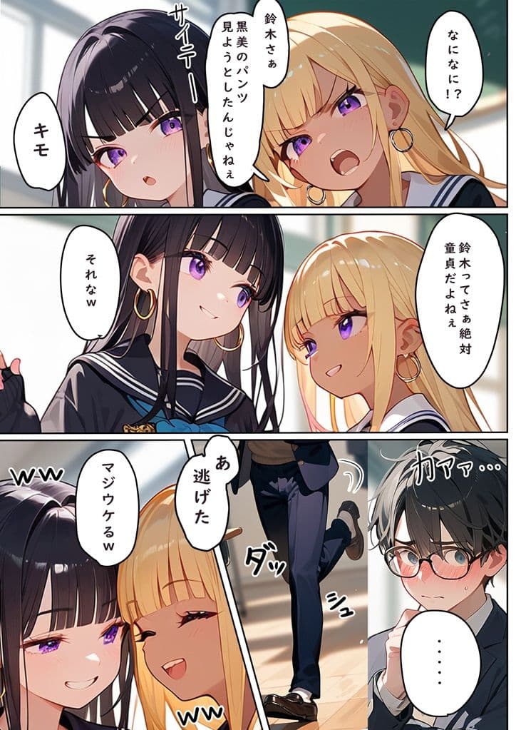 黒髪ロングのギャルに童貞卒業させてもらう話 サンプル 3