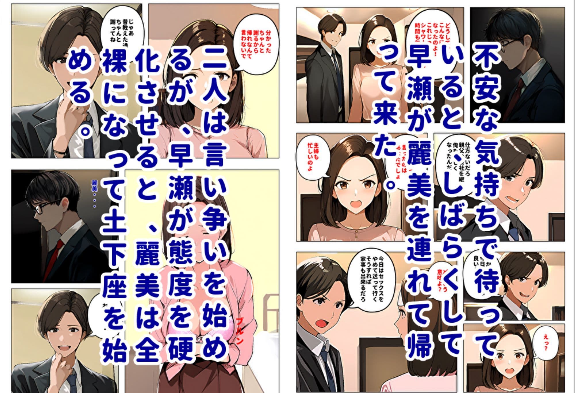 間男の提案に乗って不倫現場を目撃したら、最愛の妻が土下座してセックスのお願いをした。 サンプル 5