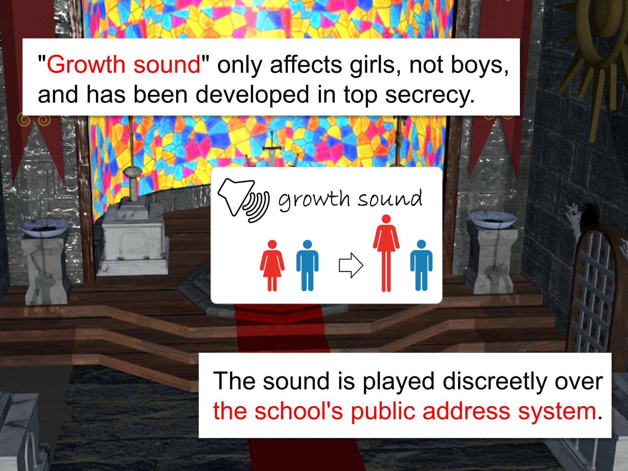 Outgrowing only girls， Overtake boys， Growth sound. Drama Club Arc サンプル 1