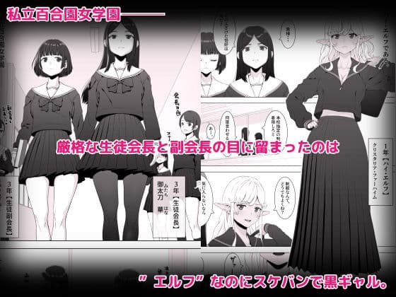 スケバン黒ギャルエルフをフタナリチンポでわからせたい サンプル 1