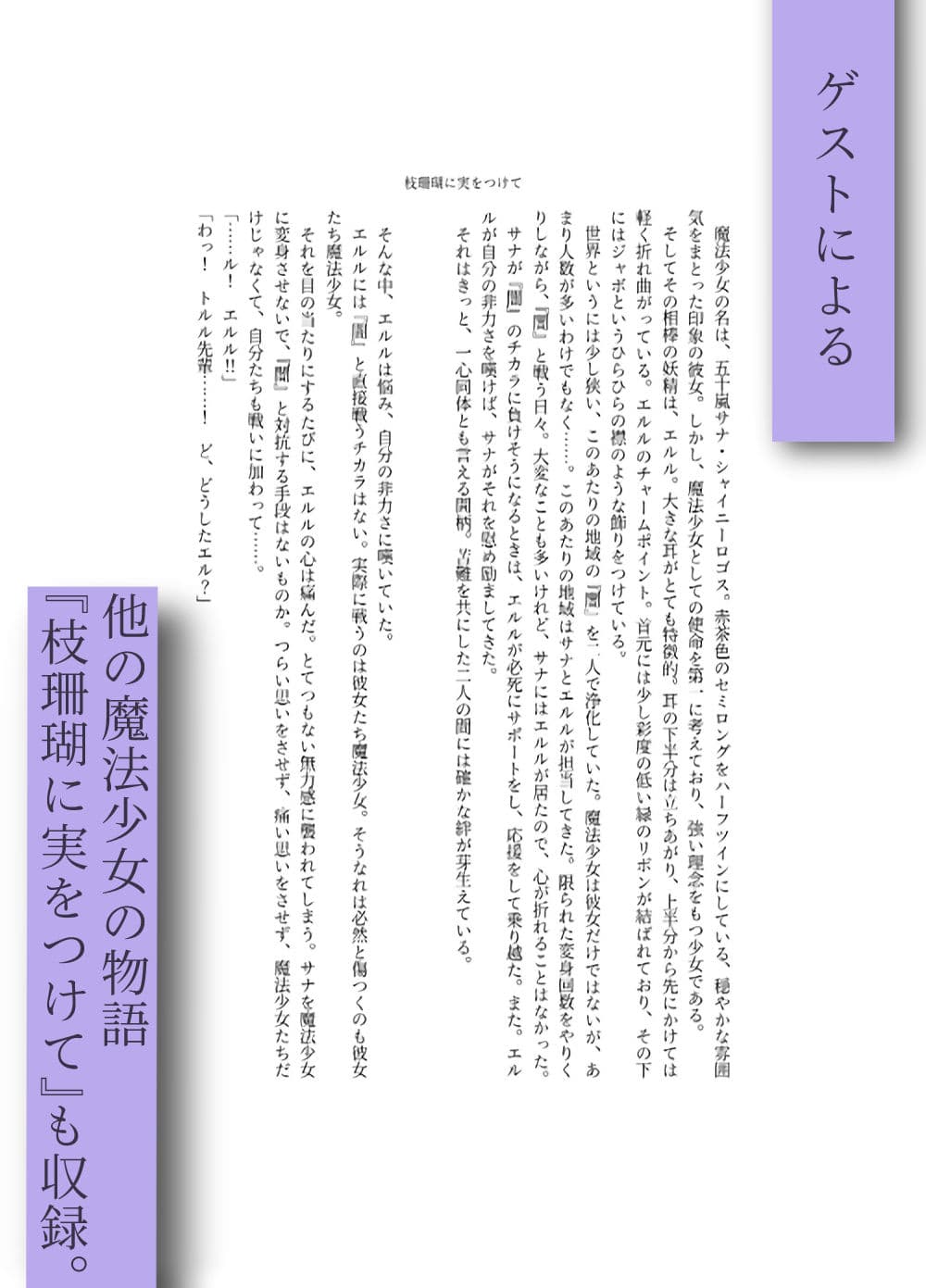 変身回数に限りがある世界の魔法少女が悪の手を取り堕ちた先。 サンプル 3