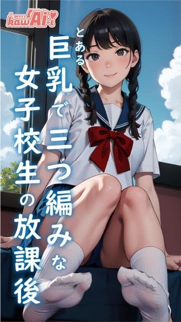 とある巨乳で三つ編みな女子校生の放課後 サンプル 1