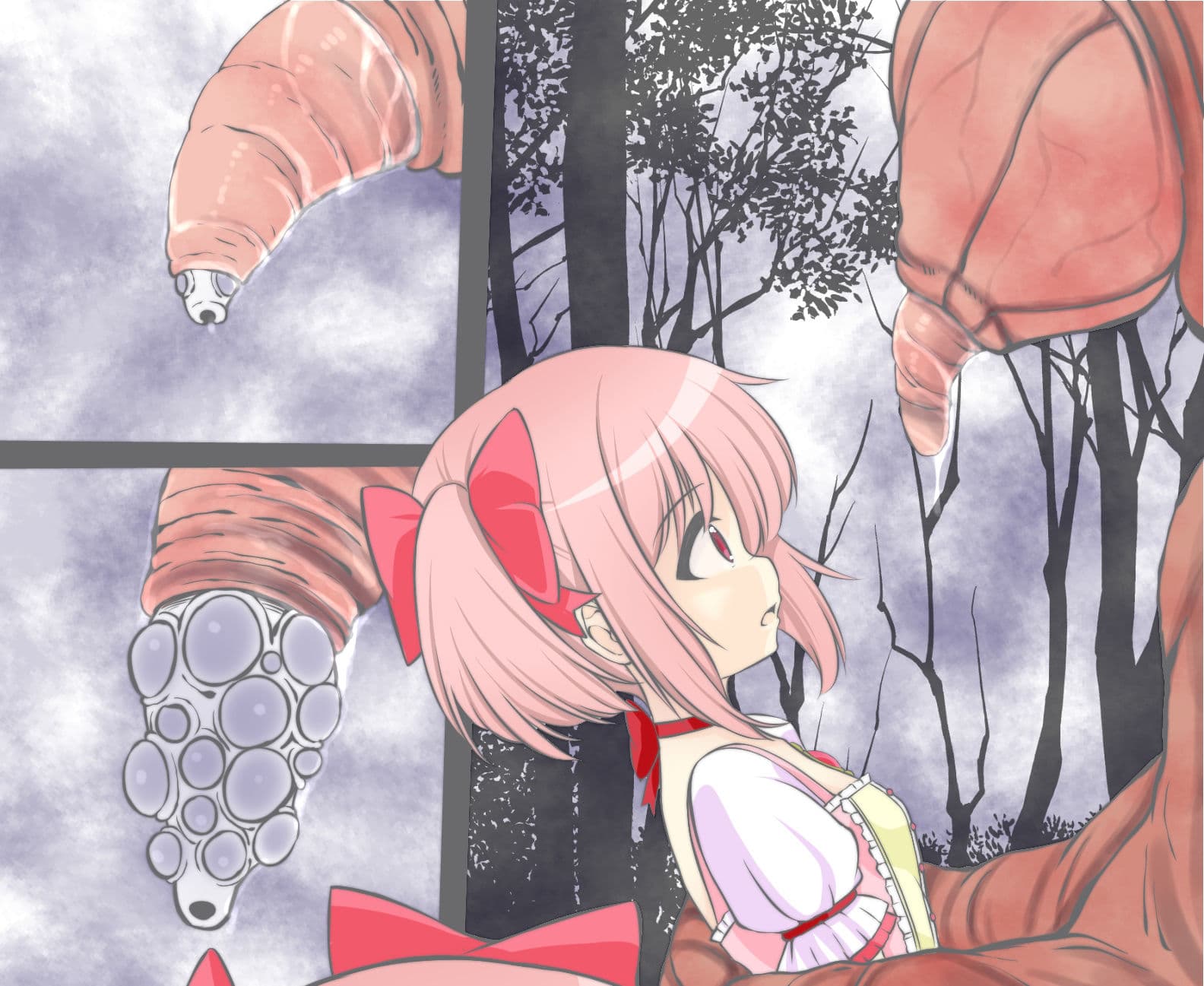 淫獣に魔力を吸われ丸呑みにされる鹿〇まどか サンプル 2