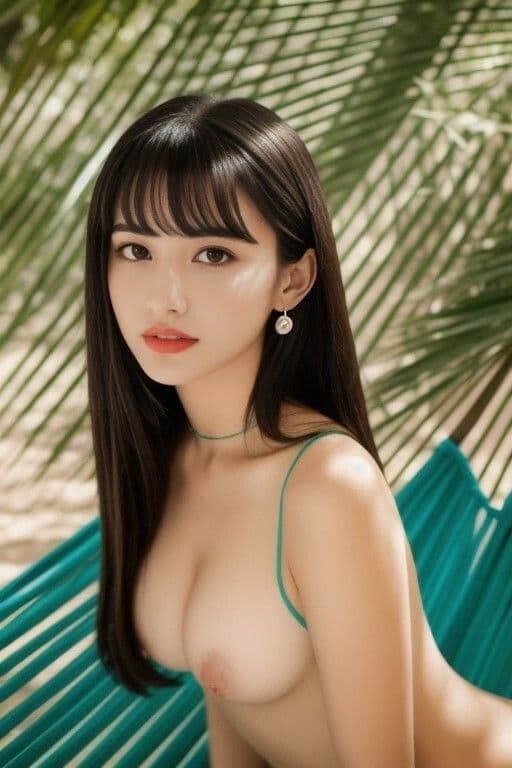 【AI美女ヌードdairy】高級ホテルのビーチ編 豊田巳穂りん作品50ページ サンプル 7