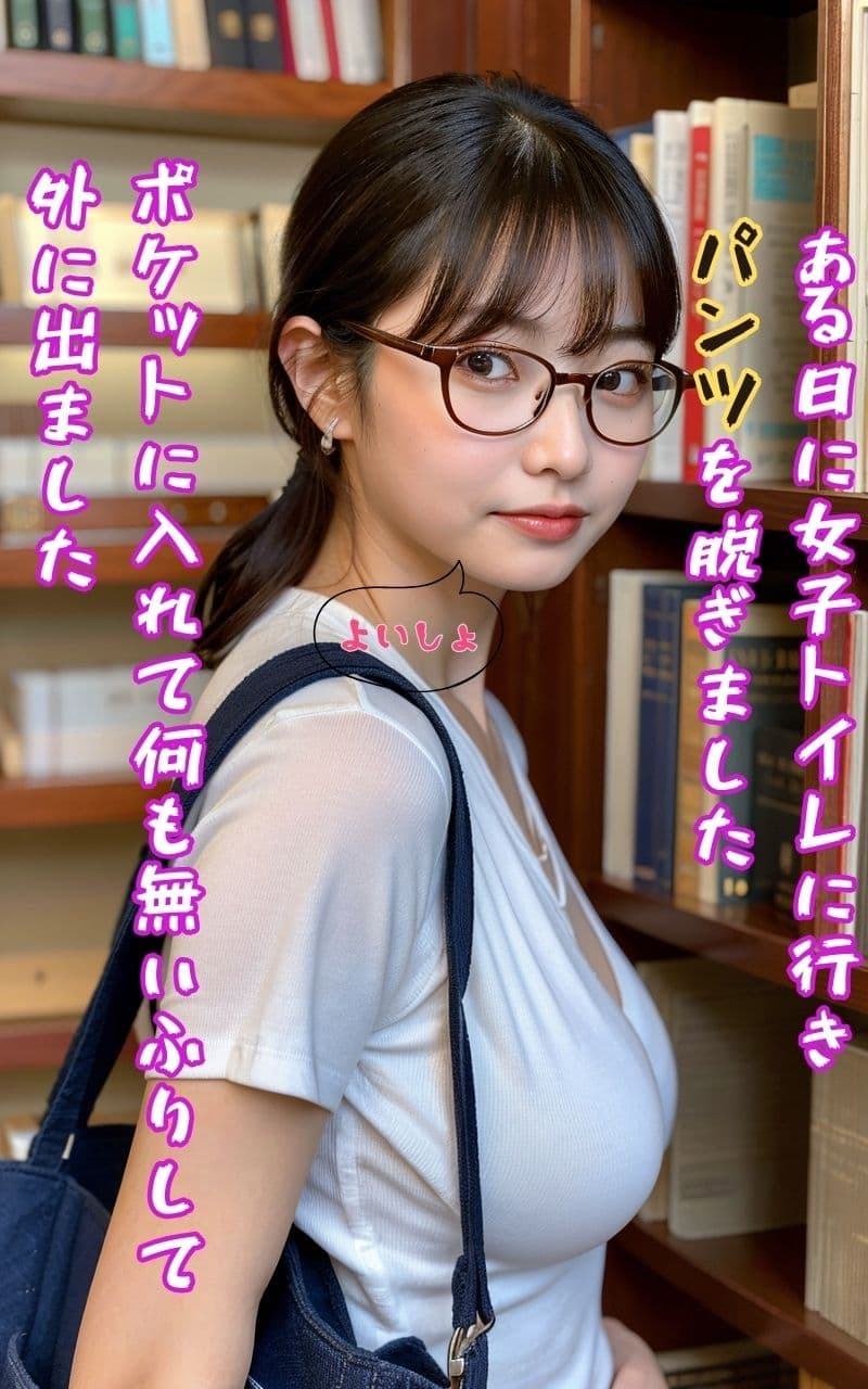 図書館で内緒で××することに虜になった私の体験 サンプル 4
