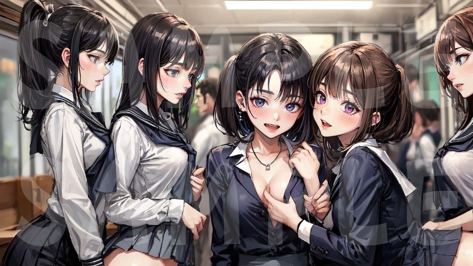 秘密の制服電車 「あのぉ 次は 私も、いいですか？」vol.6 サンプル 1