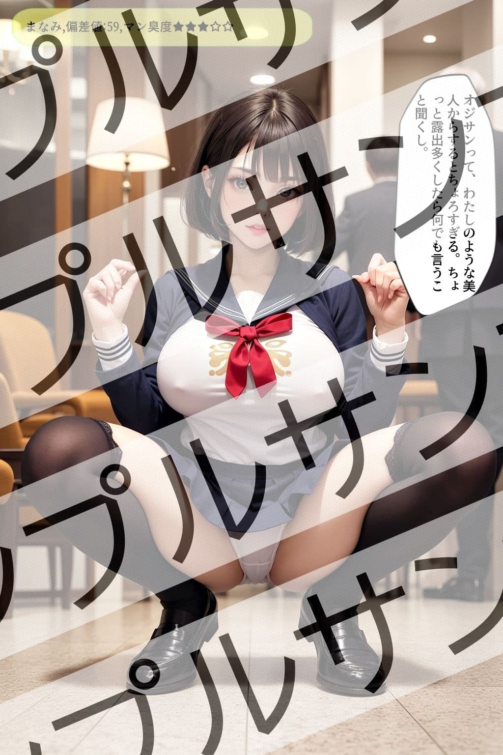 上から目線のセーラー服JKのしゃがみパンチラ vol.1 サンプル 5