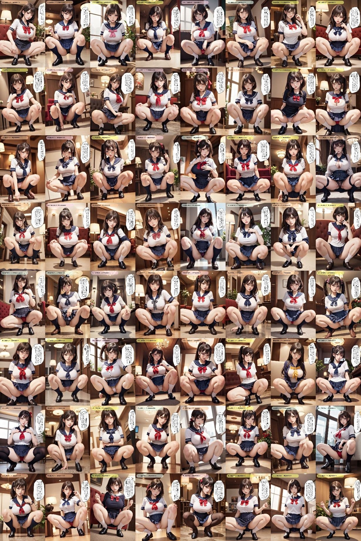 上から目線のセーラー服JKのしゃがみパンチラ vol.1 サンプル 8