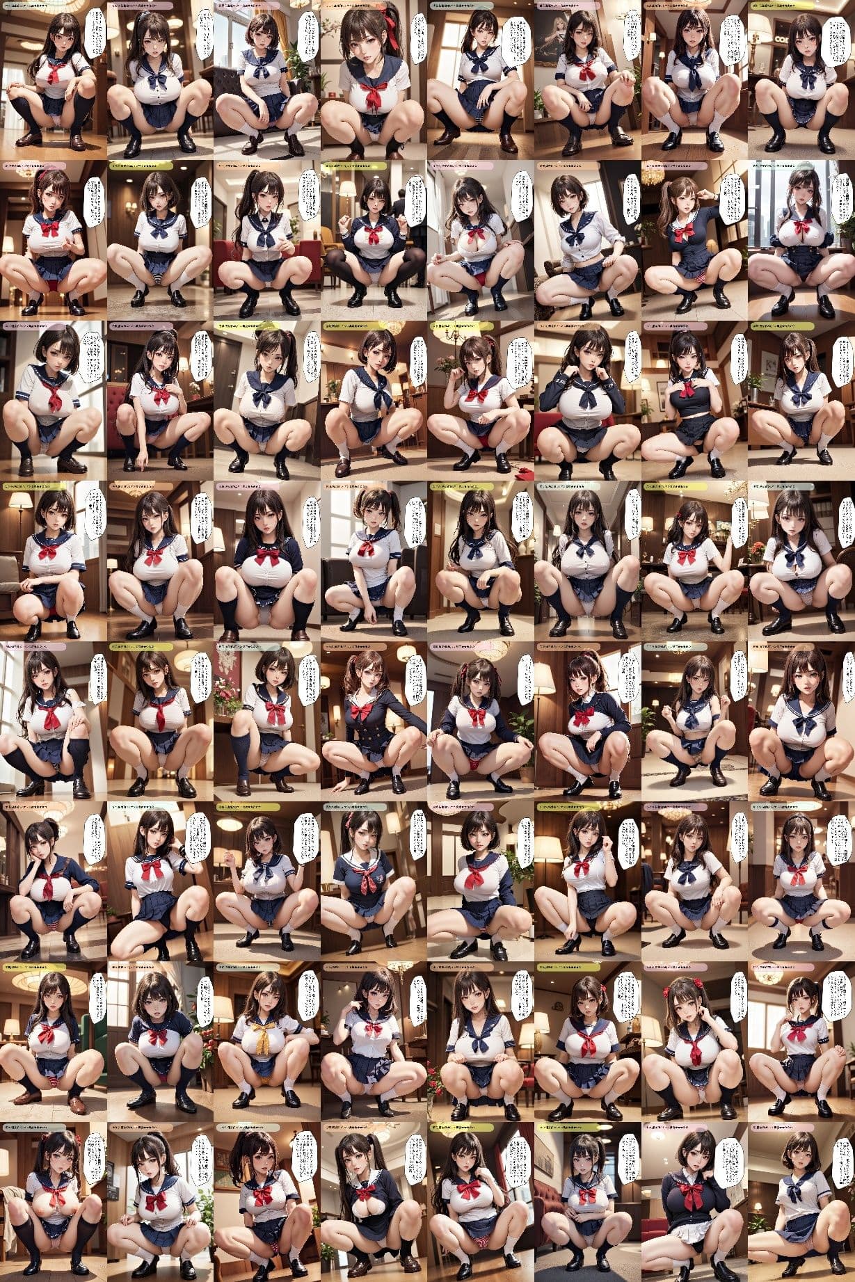 上から目線のセーラー服JKのしゃがみパンチラ vol.1 サンプル 9