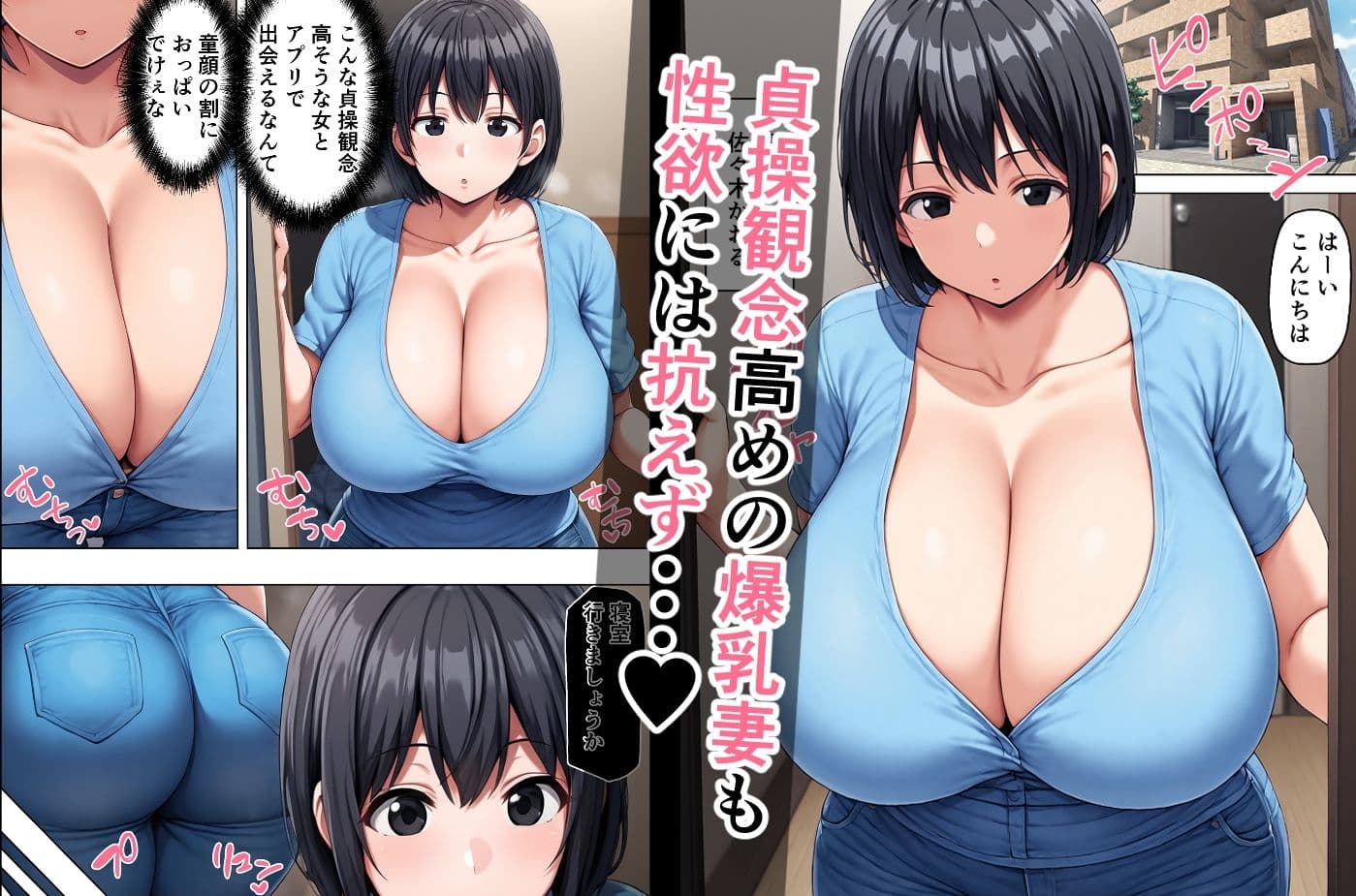孕ませマッチングアプリ 寝取られたブロンド妻と清楚妻 サンプル 6