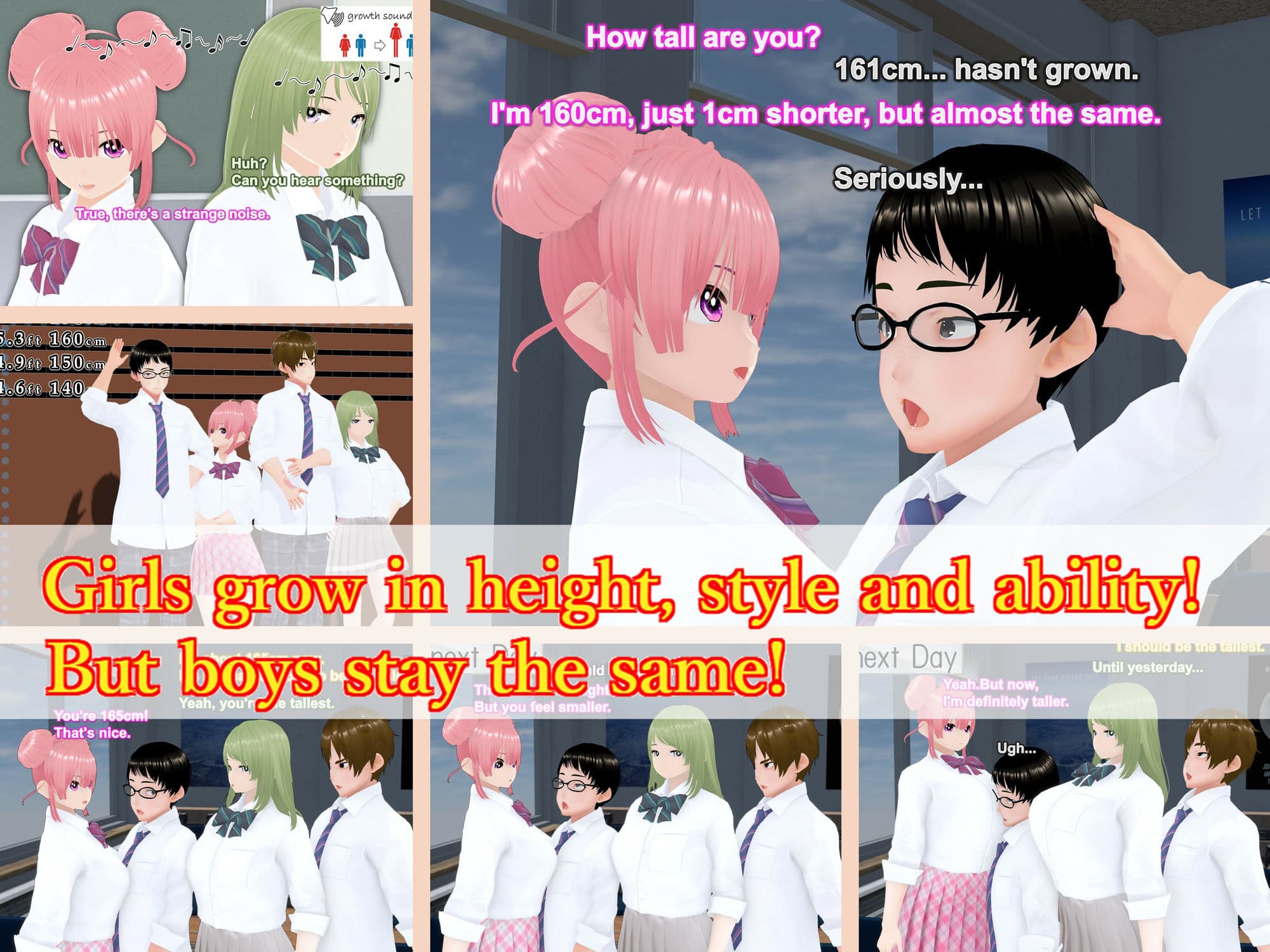Outgrowing only girls， Overtake boys， Growth sound. Classmate Arc サンプル 1