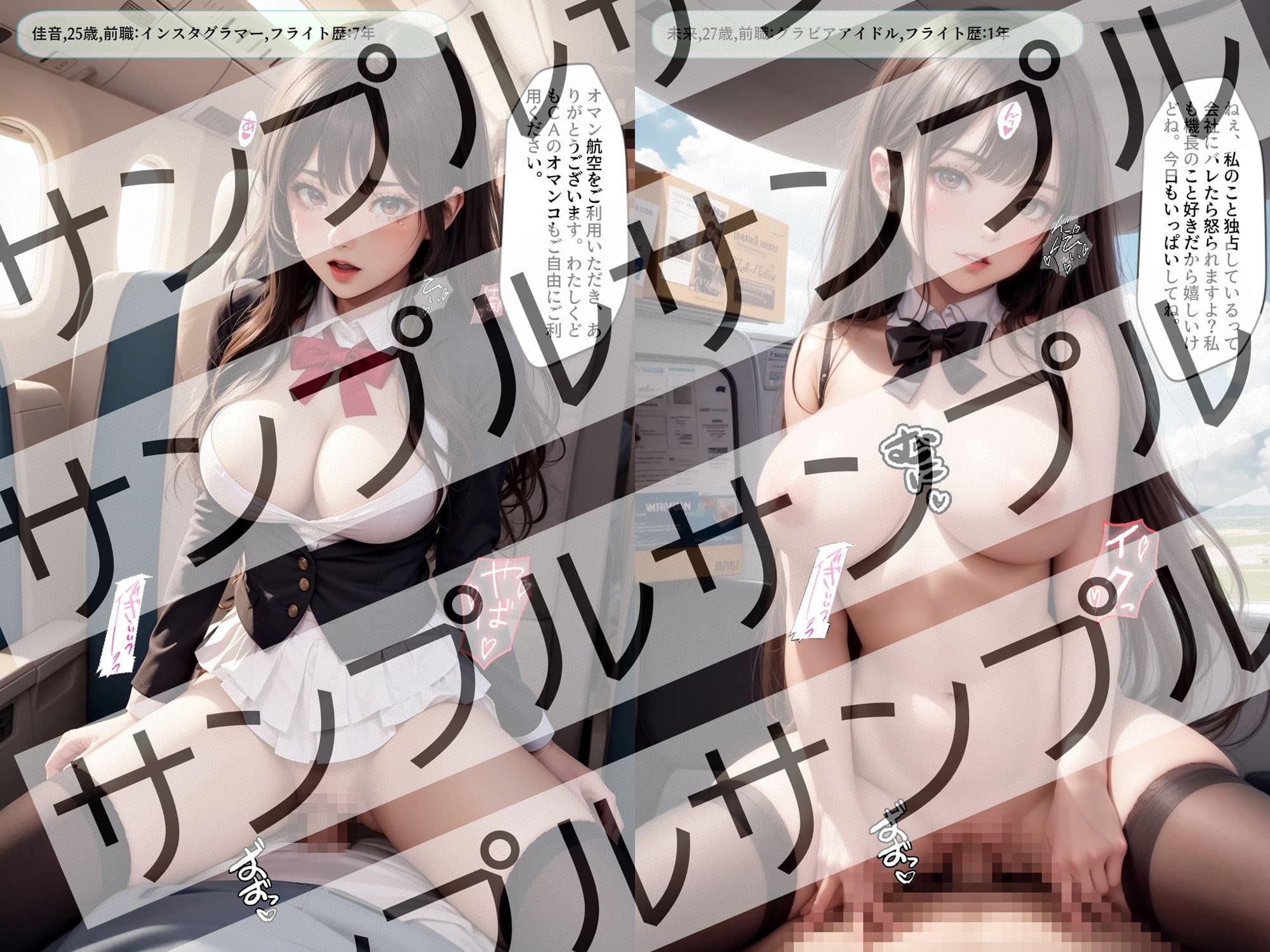 【オマン航空】機内でエッチできるCA vol.1 サンプル 1