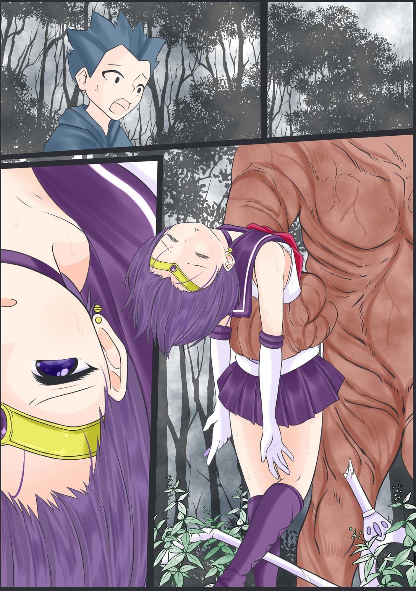 淫獣と戦うもレ●プされ膣から寄生虫を植え付けられ敗北するセ●ラーサターン サンプル 1