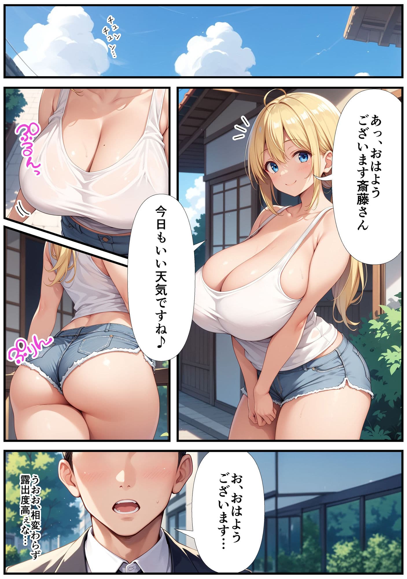 隣の巨乳人妻 サンプル 2