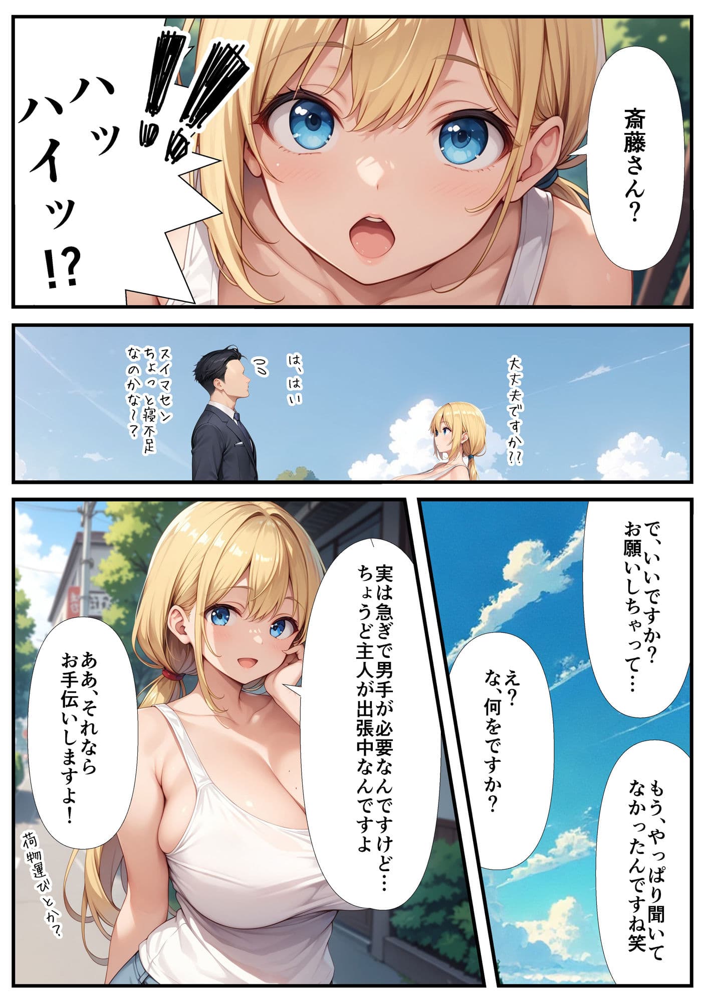 隣の巨乳人妻 サンプル 4