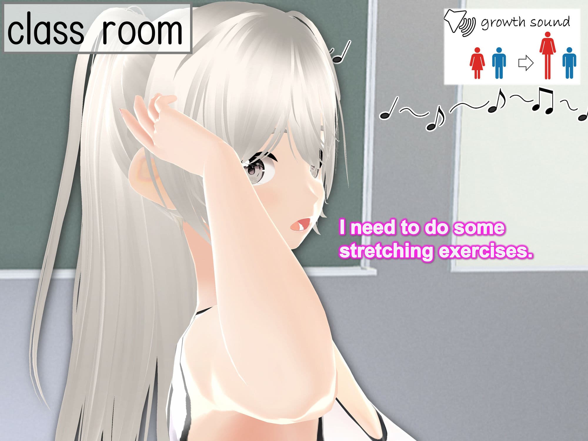 Outgrowing only girls， Overtake boys， Growth sound. Stretching exercises Arc サンプル 6