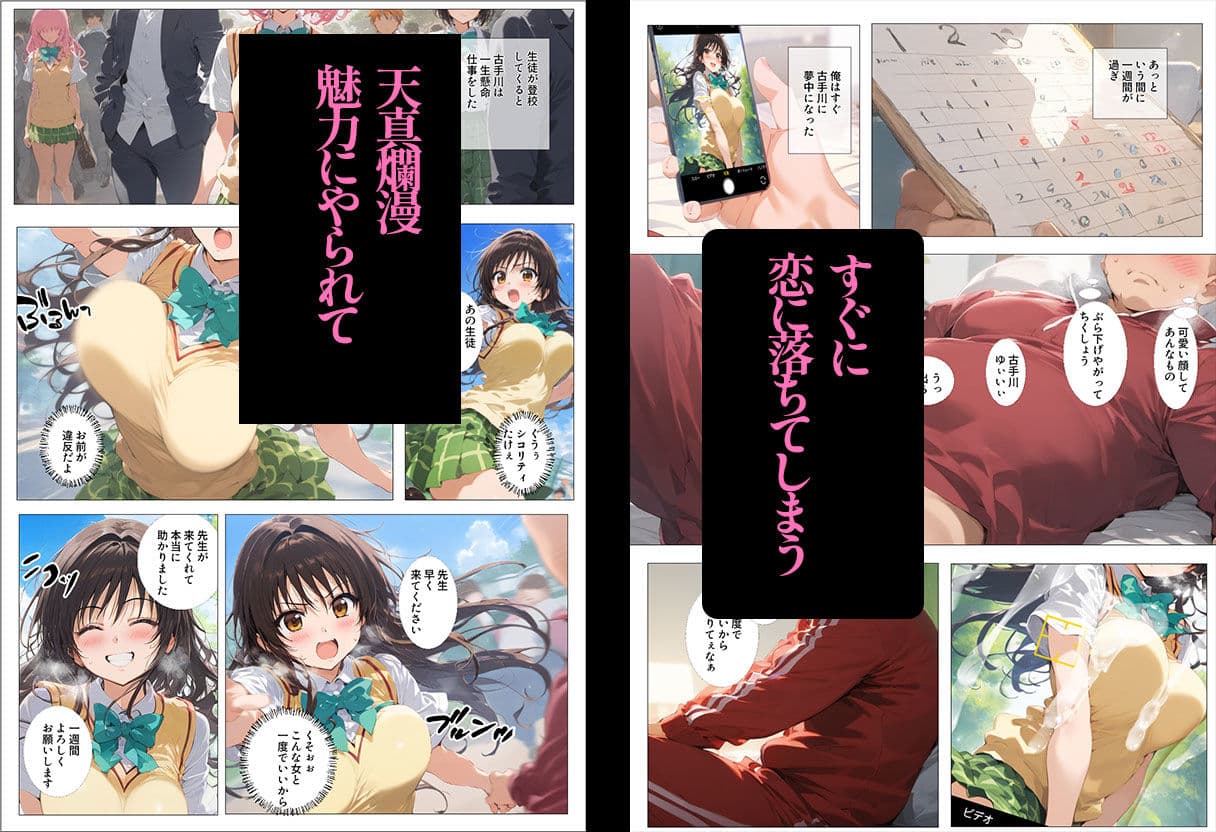 古〇川唯、絶倫キモ教師の肉便器になった話 サンプル 3