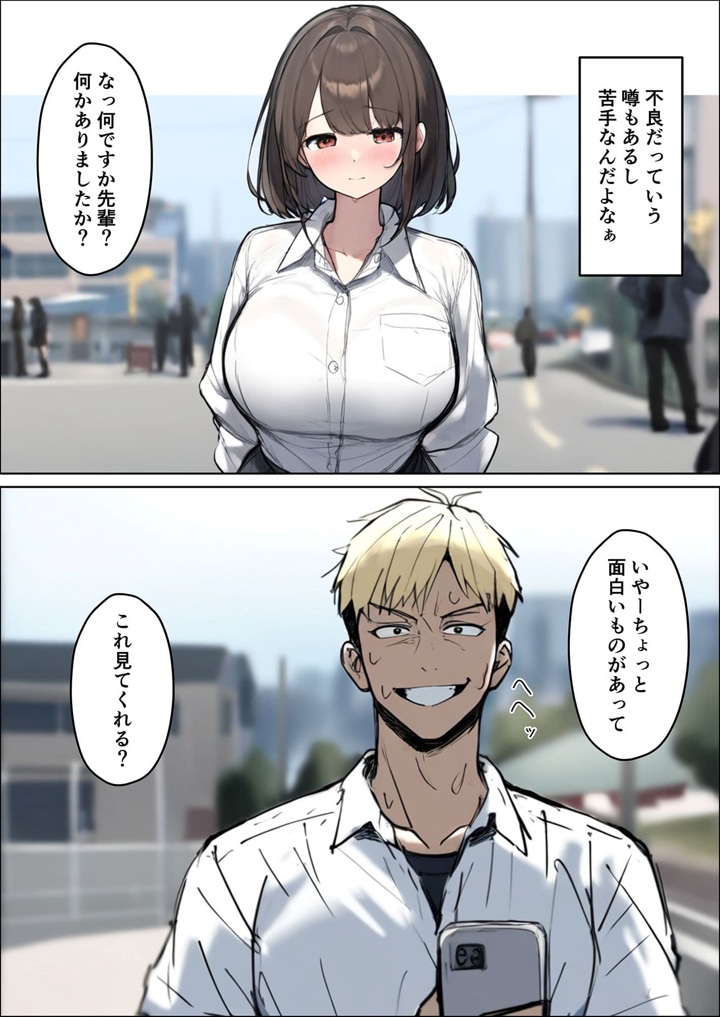 不良先輩に寝取られた巨乳彼女 サンプル 2