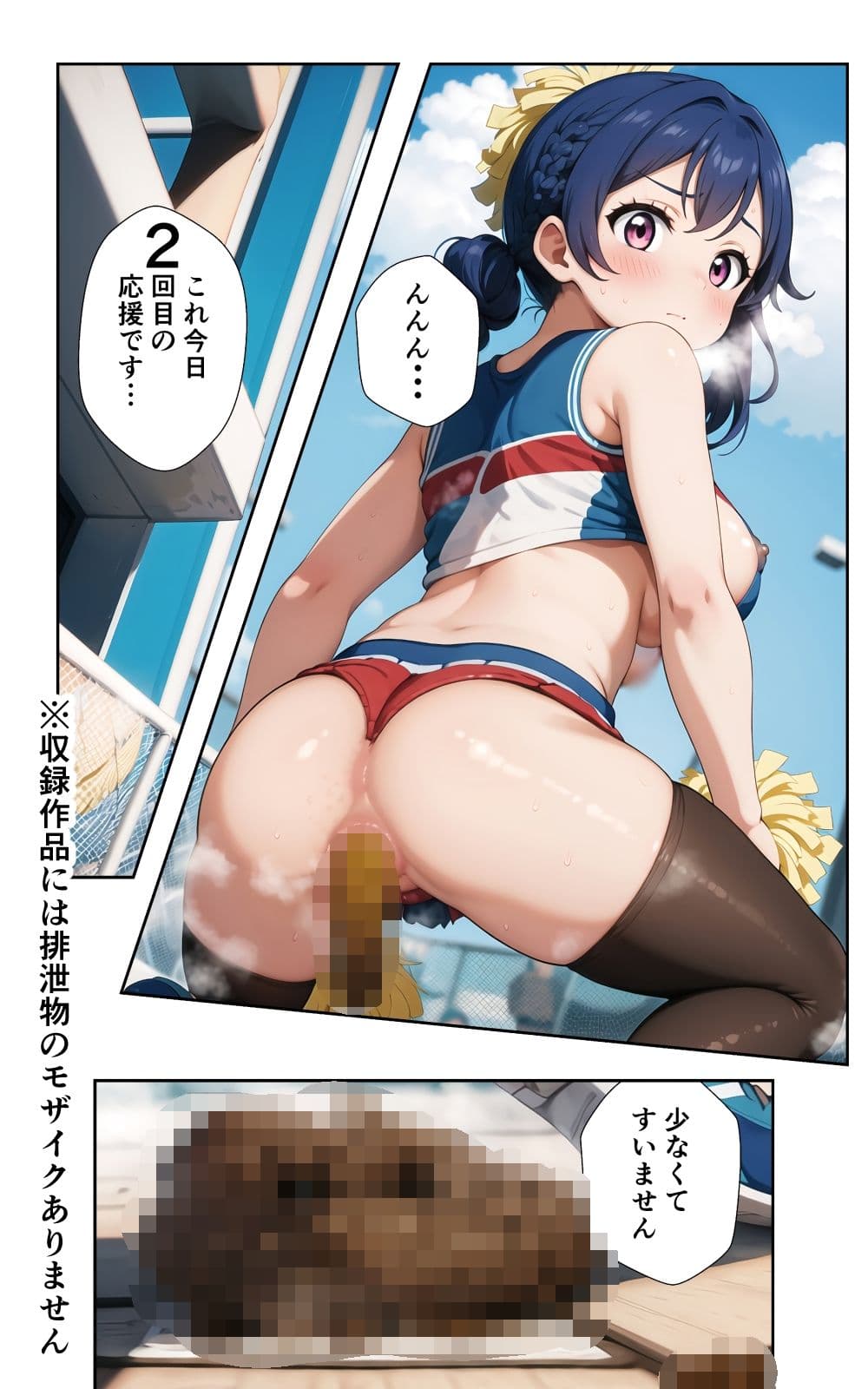 レッツゴーフレフレ！ブリブリうんこDEチアガール サンプル 4