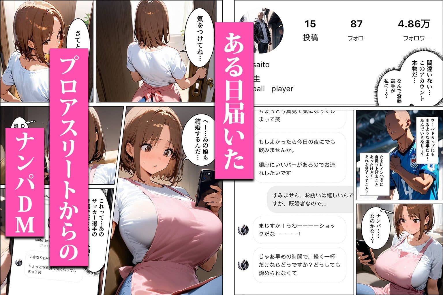 爆乳妻がアスリートのナンパDMで寝取られる話 サンプル 2