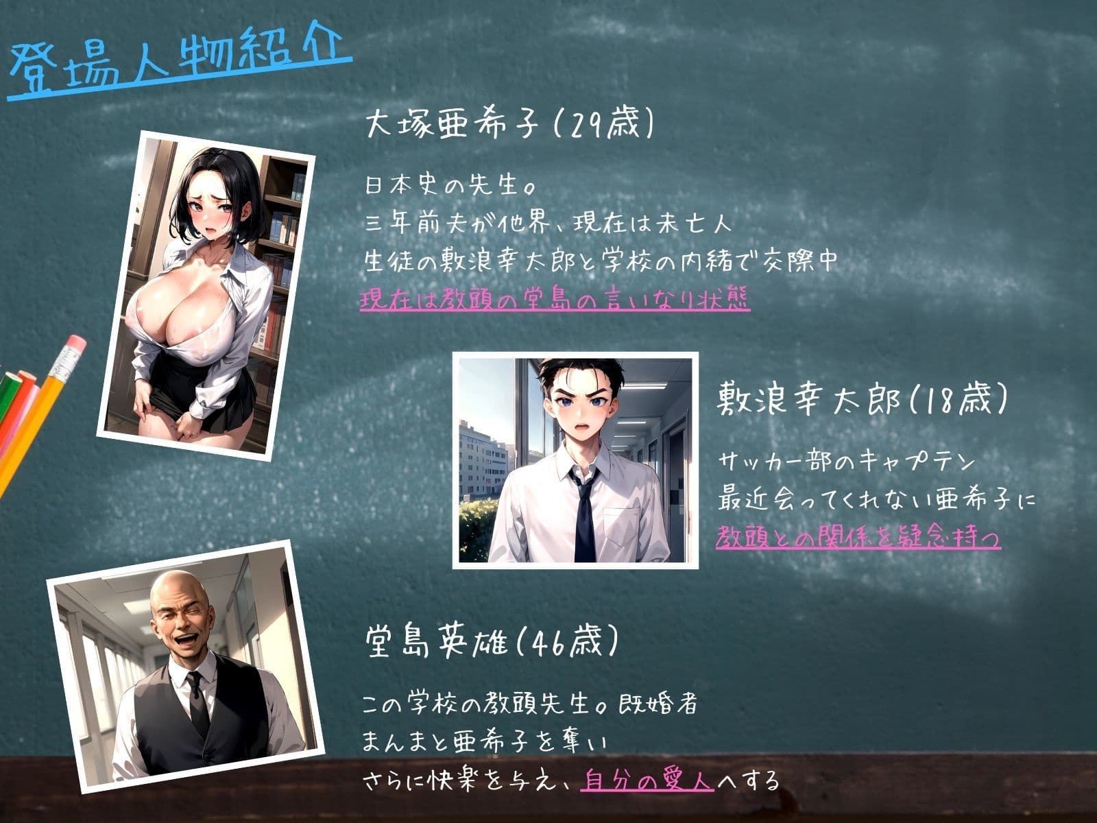 未亡人教師（下巻）大好きな先生が教頭の愛人に堕ちていた件 サンプル 1