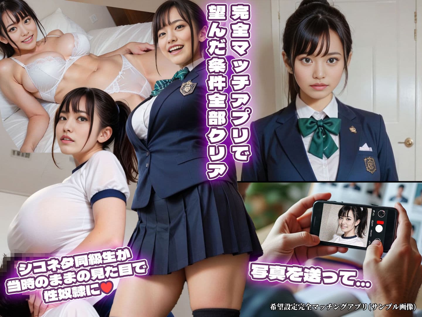 希望設定完全マッチングアプリ 卒業アルバムから召喚レズカップルと妊活ハーレム編 サンプル 2