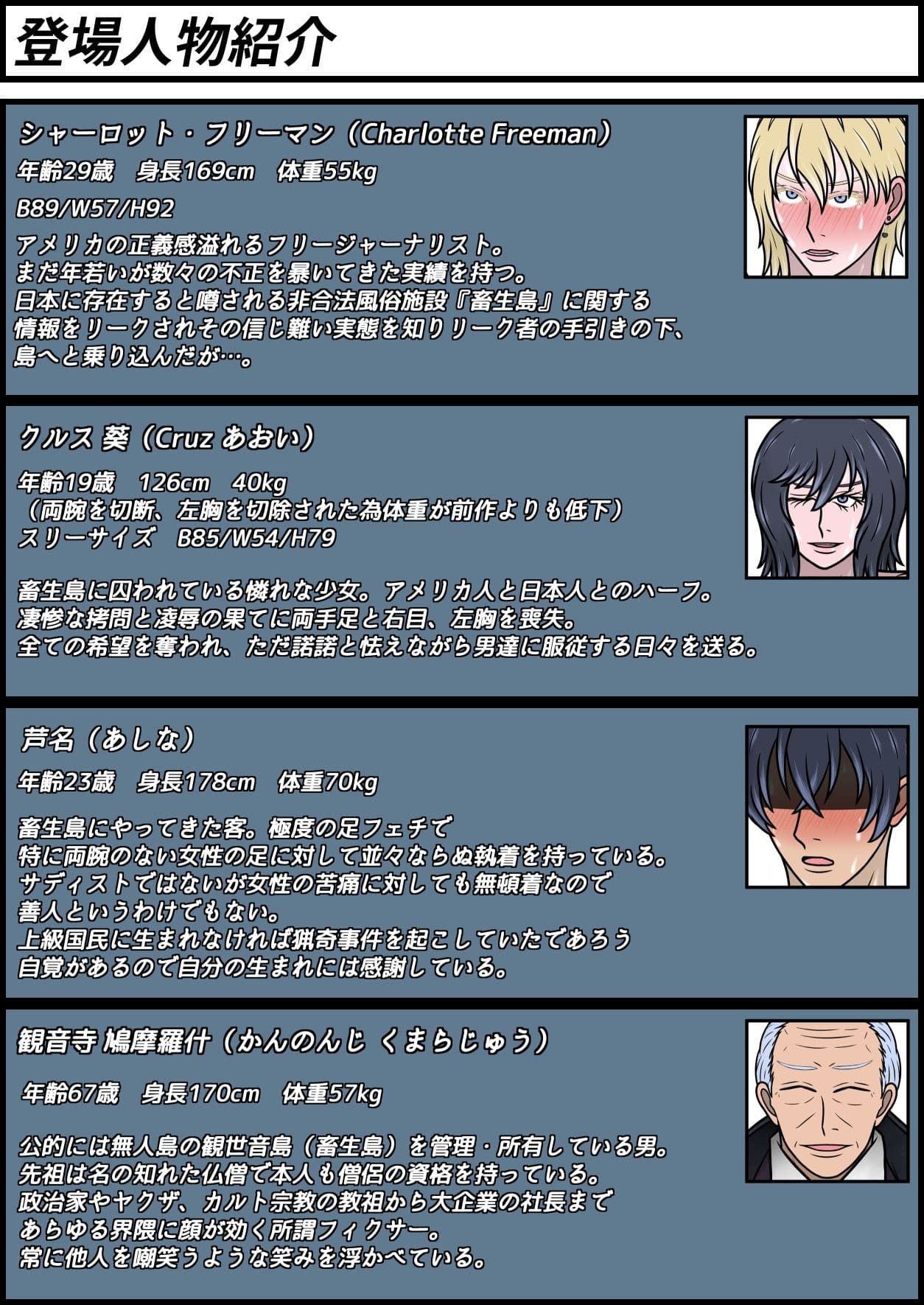 畜生島の欠損娼婦 シャーロット・フリーマン 29歳 サンプル 1