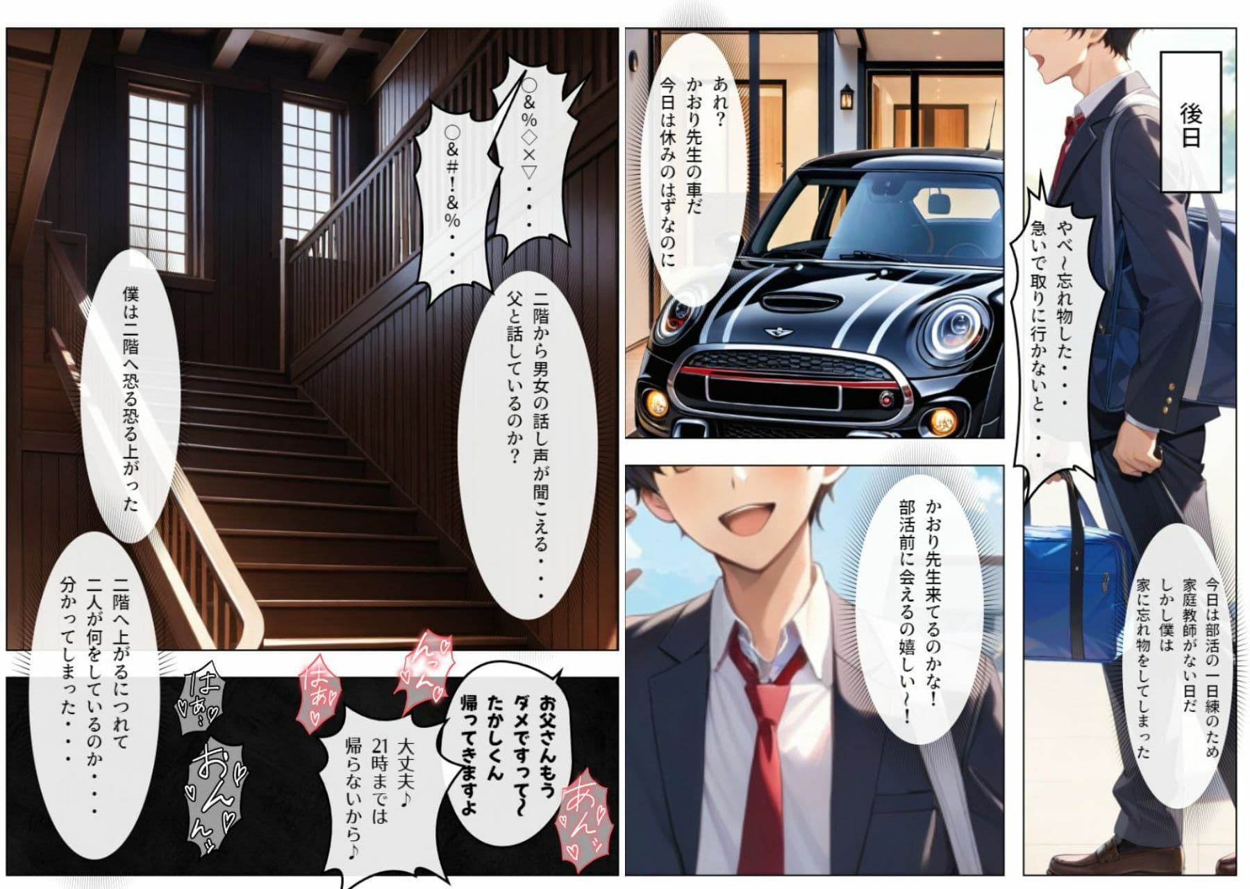 父とセッ〇スしていた巨乳家庭教師に中出ししてやった サンプル 3