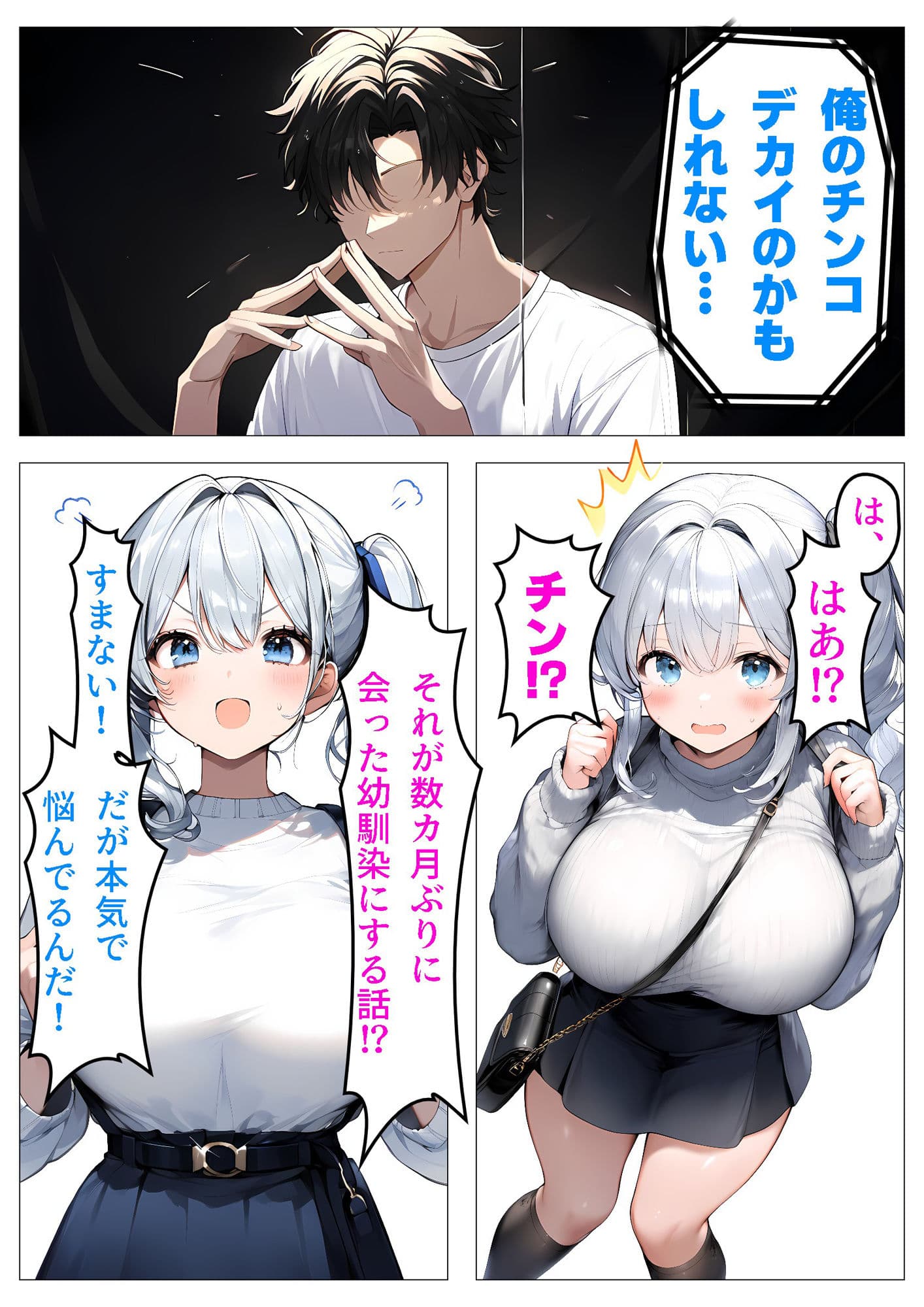 幼馴染のチ●コの大きさ見ることになりました!! サンプル 2