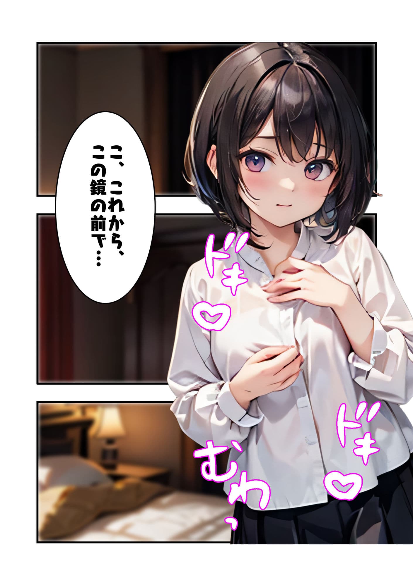 露出JD前夜物語 〜鏡の前でのひとり絶頂〜 サンプル 1