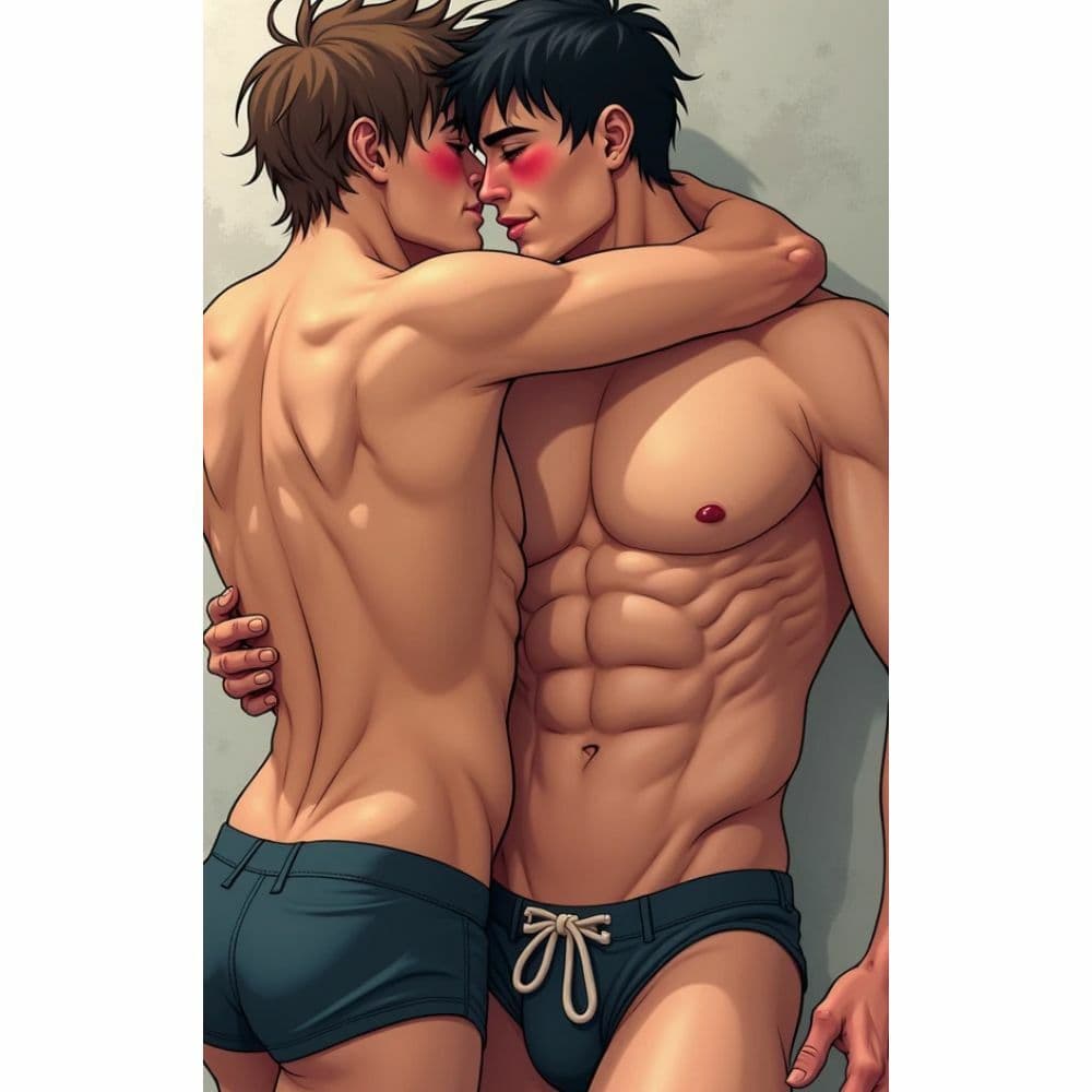 抱き合う男たち サンプル 9