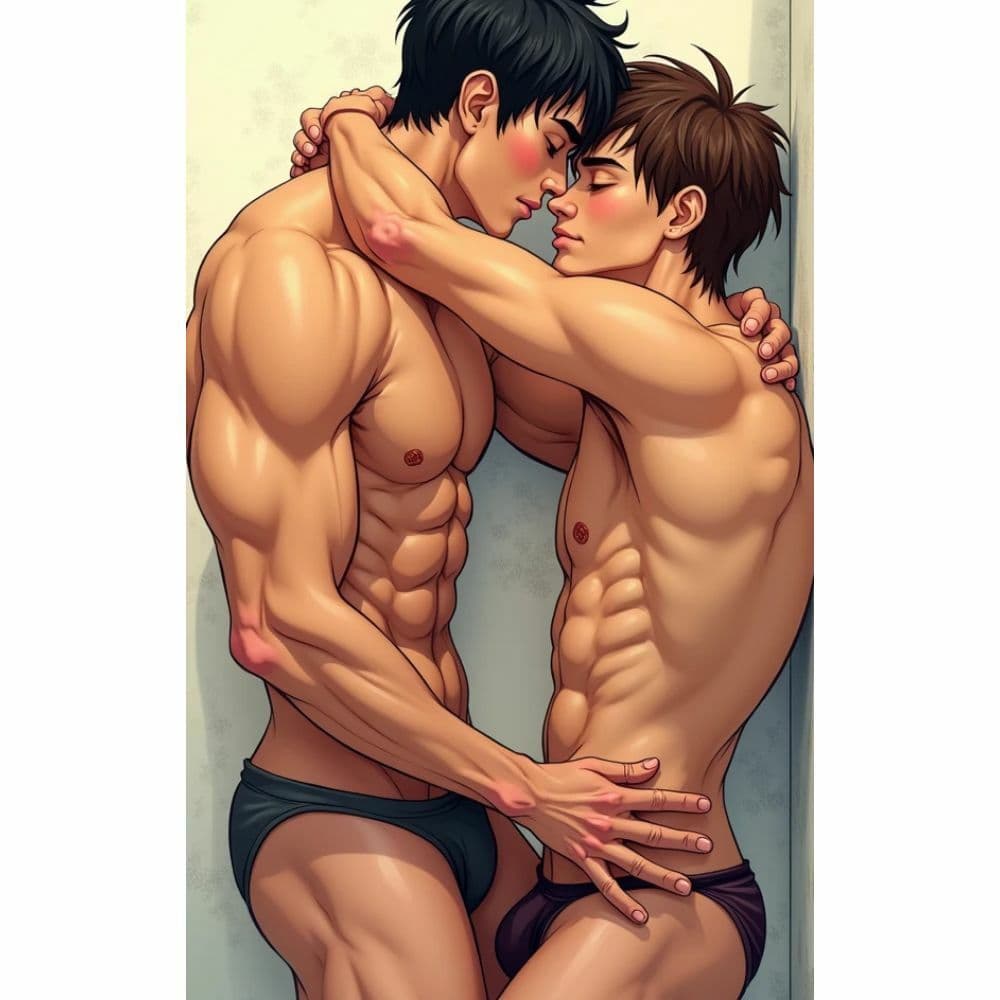 抱き合う男たち サンプル 10