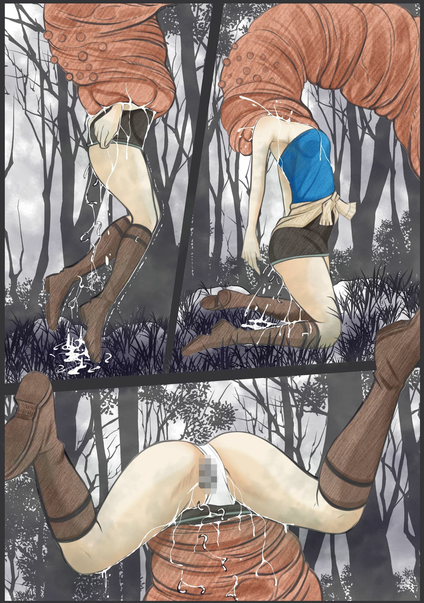 膣から線虫を寄生させられ丸呑みにされるジル・●レンタイン サンプル 5