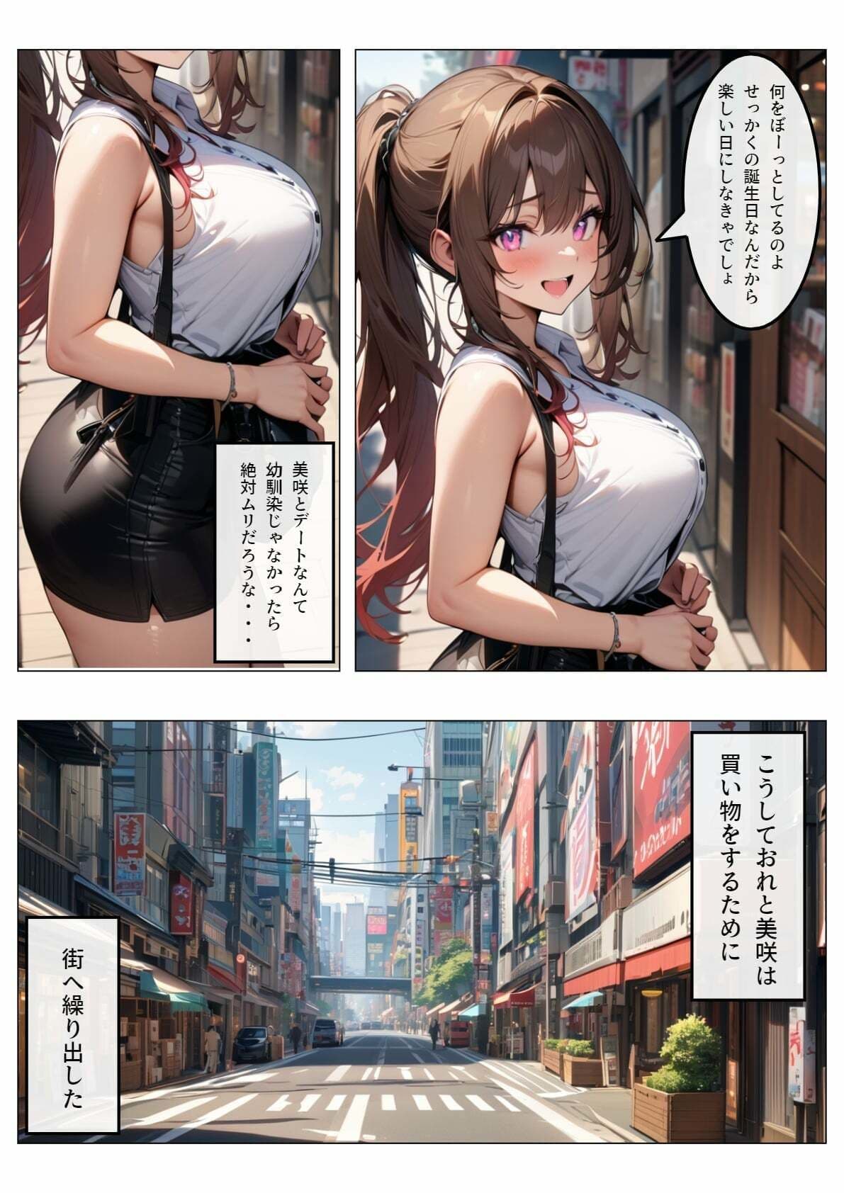 ゲリラ豪雨が降ってきたので巨乳の幼馴染とホテルで雨宿りした結果・・・ サンプル 3