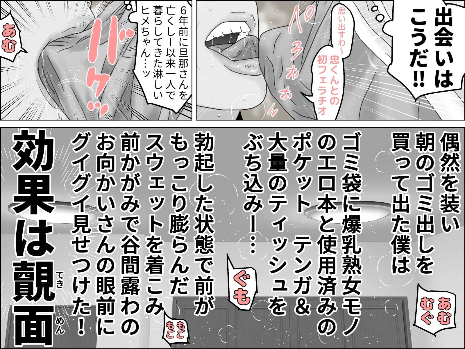 絶滅寸前危惧種  向かいの還暦爆乳お婆ちゃん  モノクロ版 サンプル 2