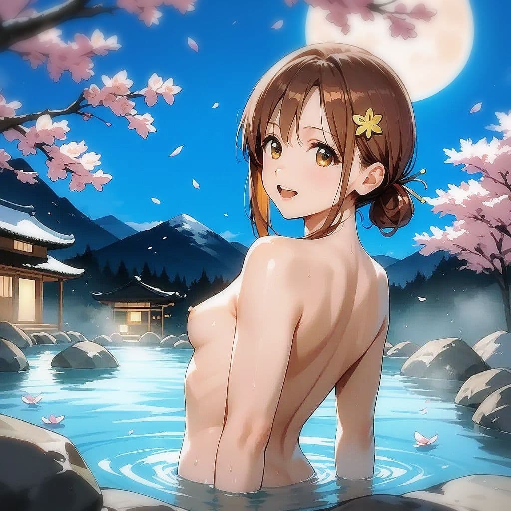 けいおんの澪（みお）が大好きな平沢唯（ひらさわゆい）が律（りつ）と歌詞合戦 in温泉 サンプル 1