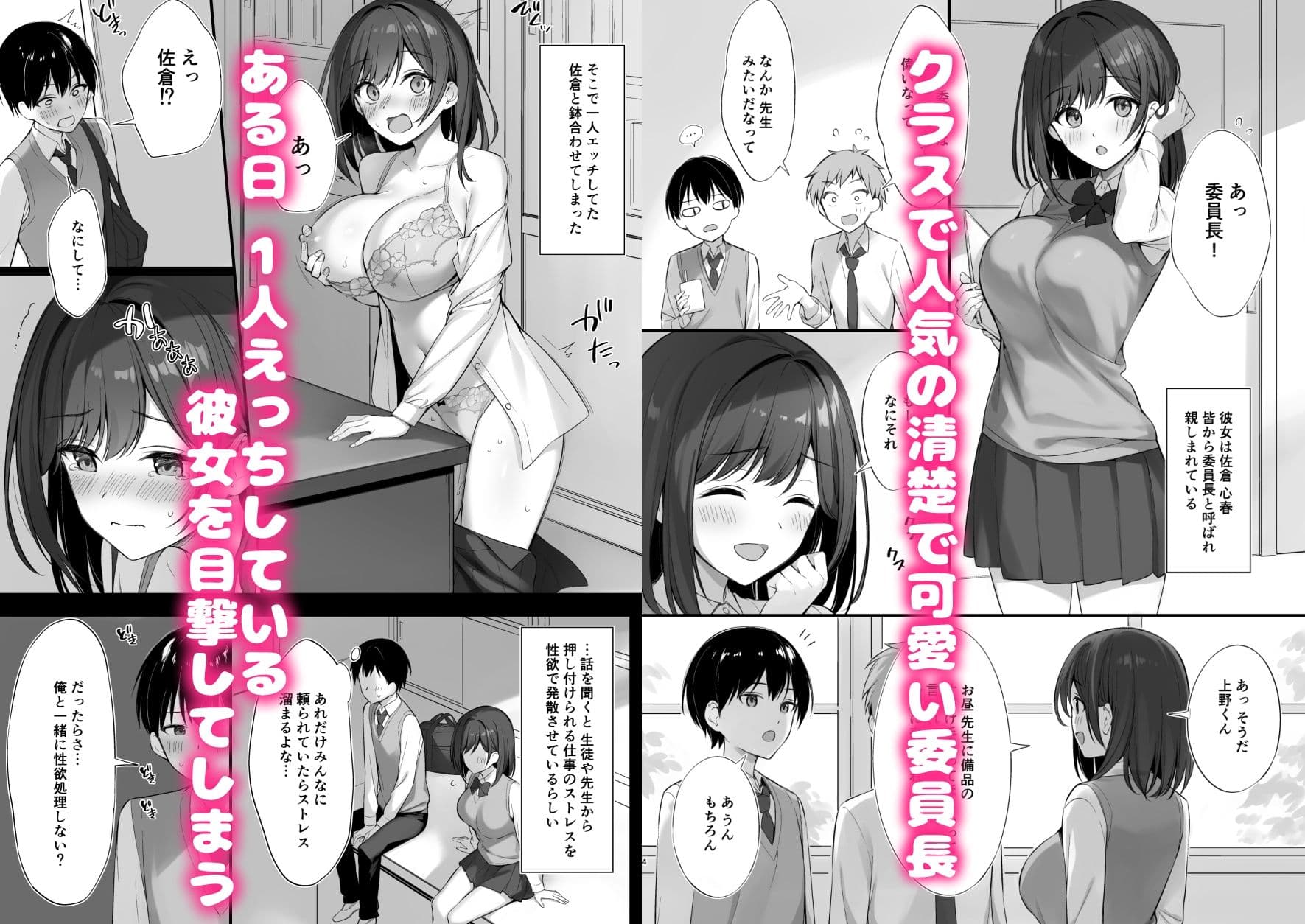 クラスの清楚な委員長とヤリ友になった話 サンプル 1