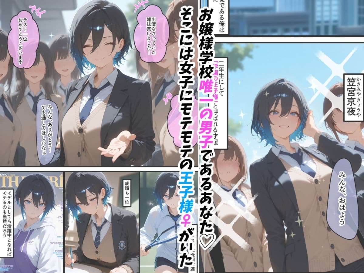 女学園の王子様♀の百合ハーレムの竿係になった サンプル 2