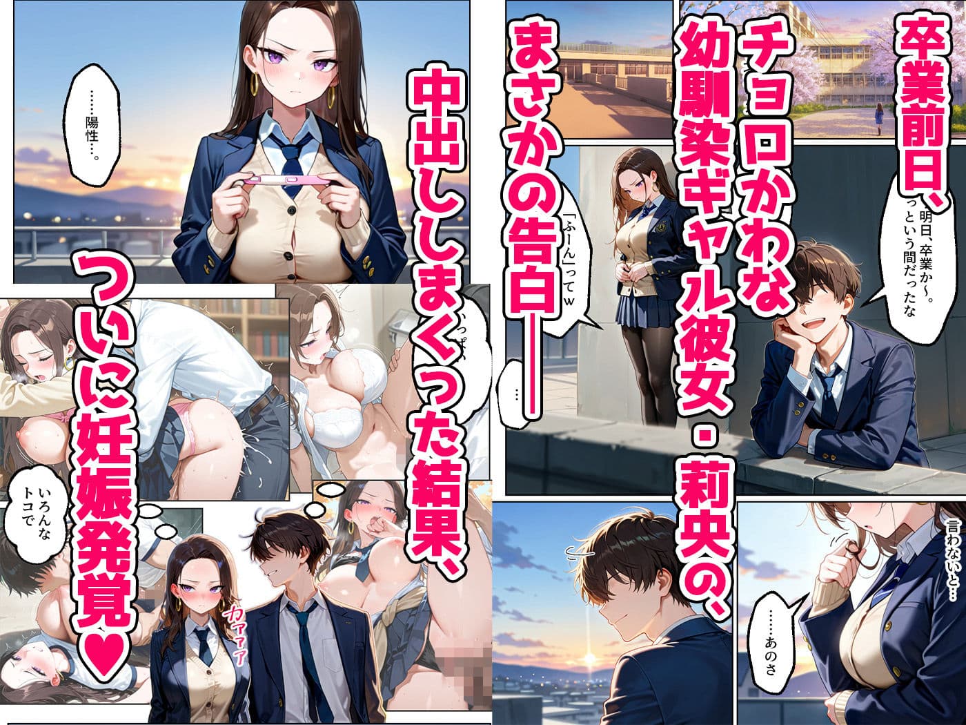 強気だけど実はチョロすぎる幼馴染ギャルー卒業・妊娠編ー サンプル 1