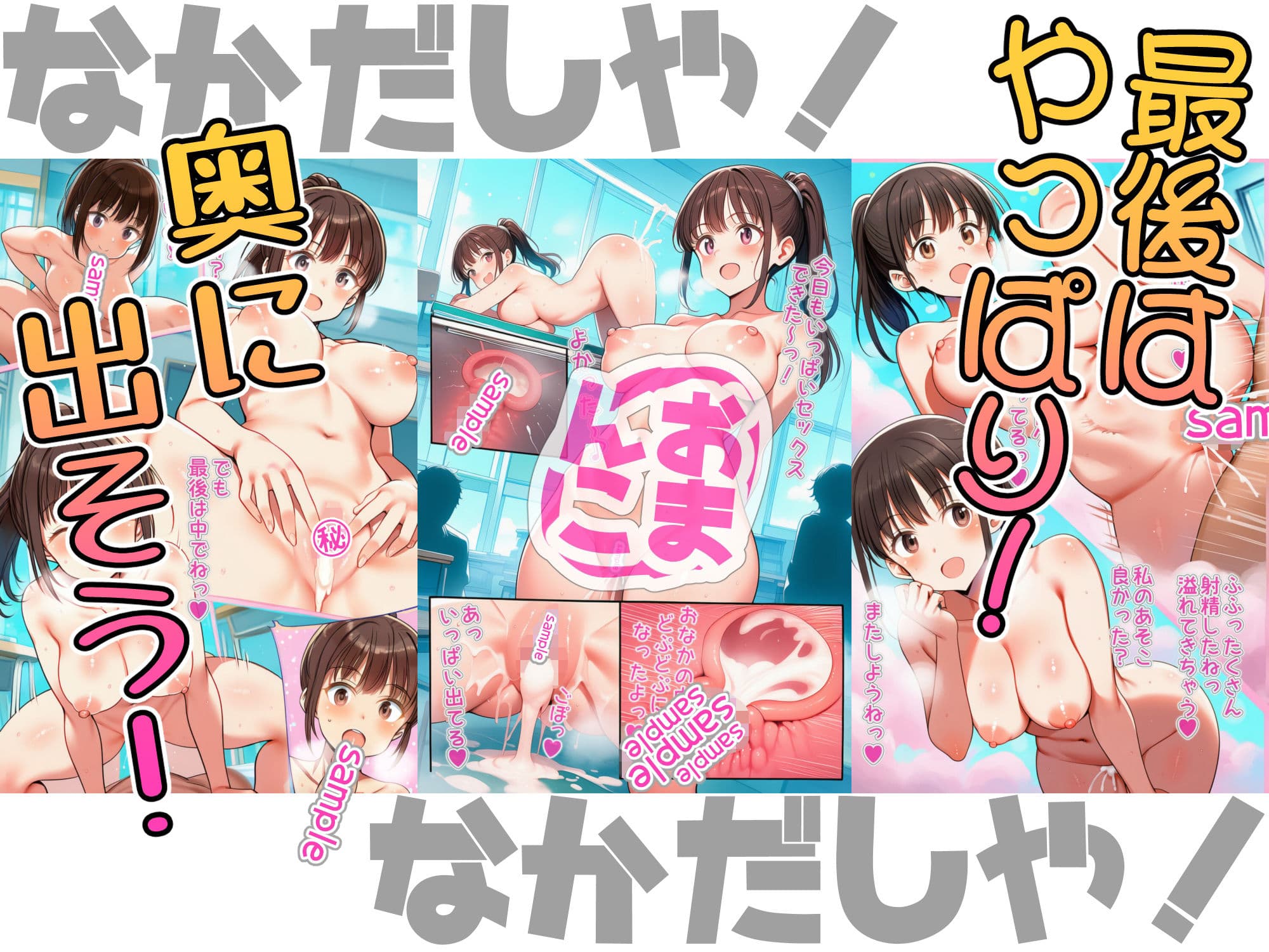 教室で女の子が自分から男子達と中出しセックスしにいって積極的に子宮の奥まで精液を流し込んでいくお話！ サンプル 6