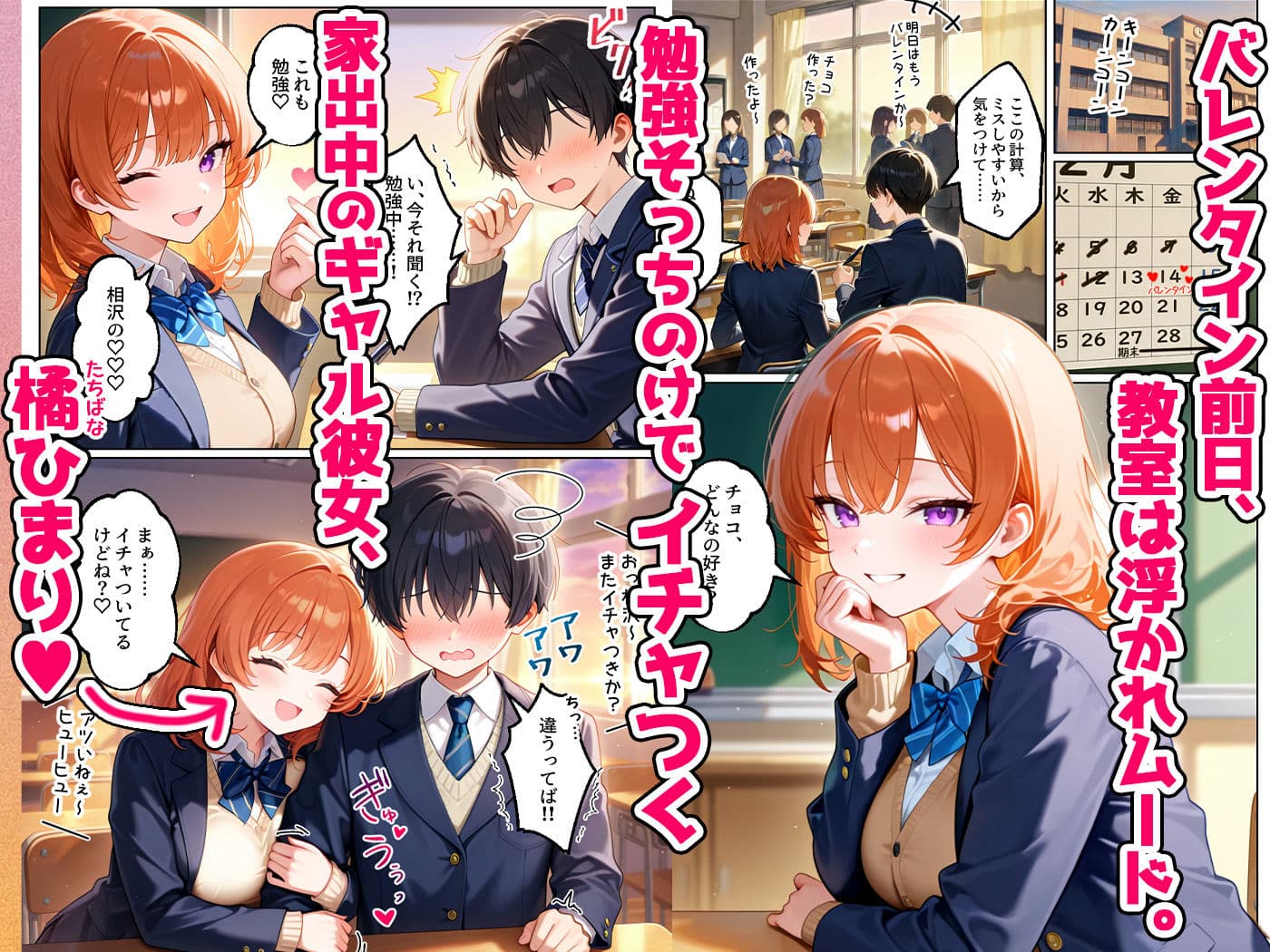 家出してきたクラスの人気ギャルが彼女になったらバレンタインに何度も中出しHさせてくれた話 サンプル 1