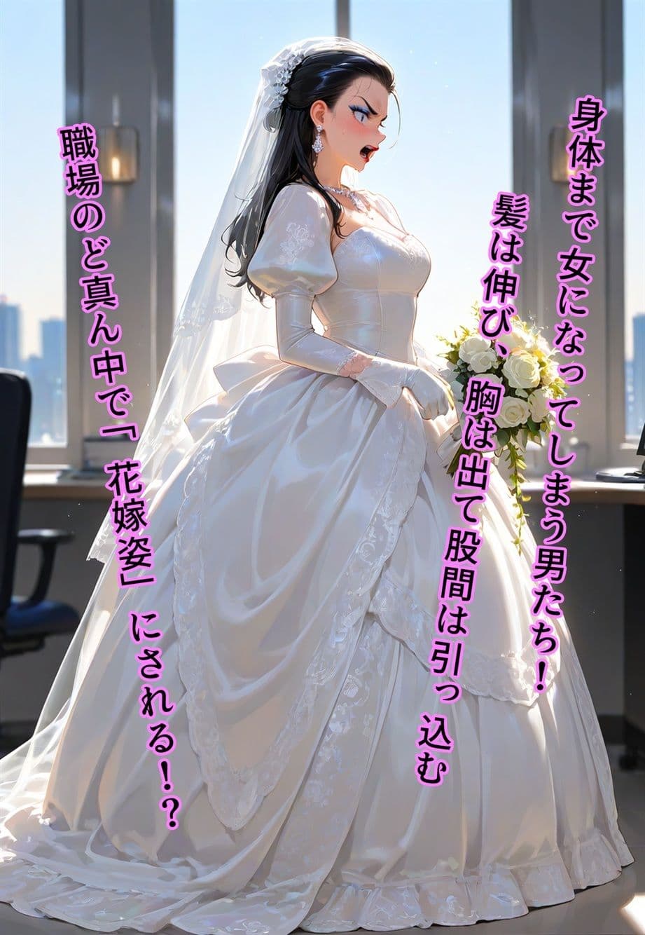 バージン・オフィス  〜職場の男たちが、全員ウェディングドレスの処女になった日〜 サンプル 4
