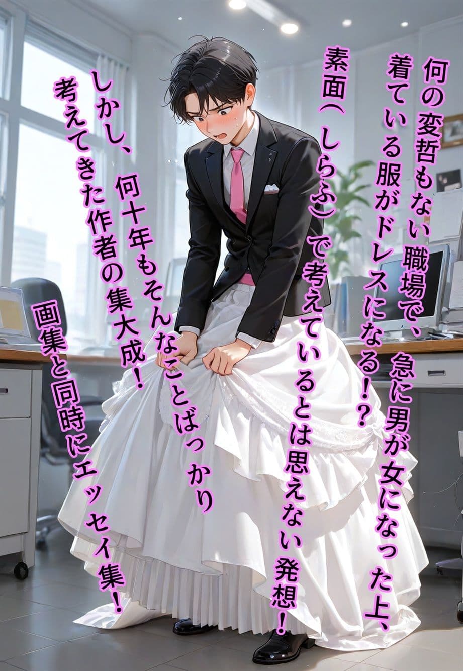 100円画集 バージン・オフィス 〜職場の男たちが、全員ウェディングドレスの処女になった日〜 サンプル 1