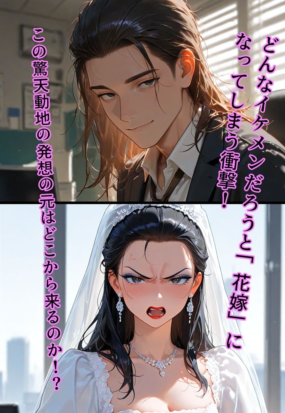 100円画集 バージン・オフィス 〜職場の男たちが、全員ウェディングドレスの処女になった日〜 サンプル 2