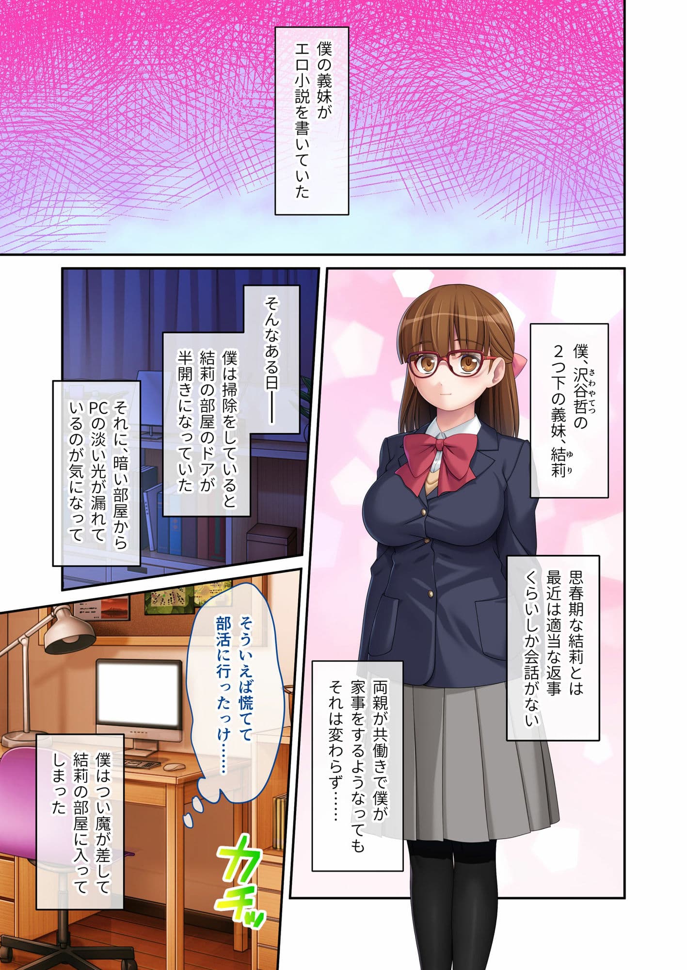 むっつり処女とSEX実技レッスン 〜おとなしい義妹はエロ小説家でした〜 モザイクコミック総集編 サンプル 1