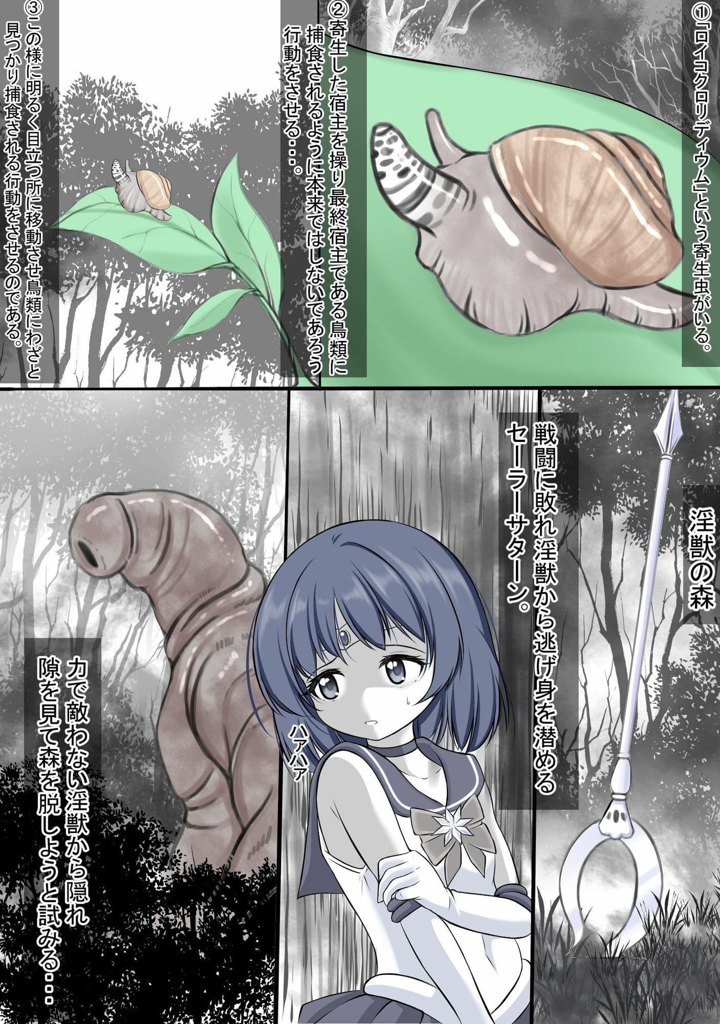 寄生虫に寄生され操られてオナニーをさせられ丸呑みにされるセ●ラ●サターン サンプル 1