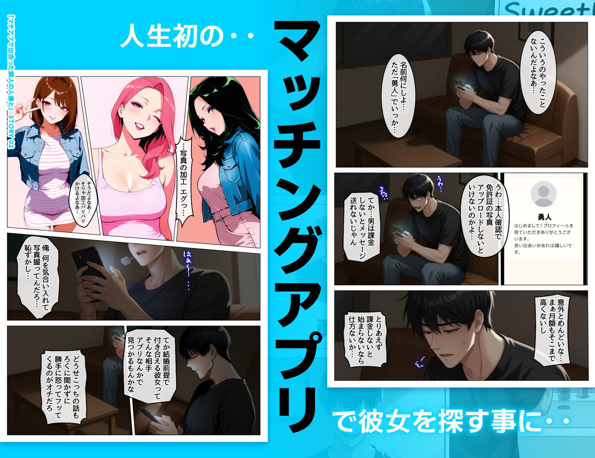 マッチングアプリで出会ったむちむち美女が、まさかの隣人で人妻だった件 サンプル 2