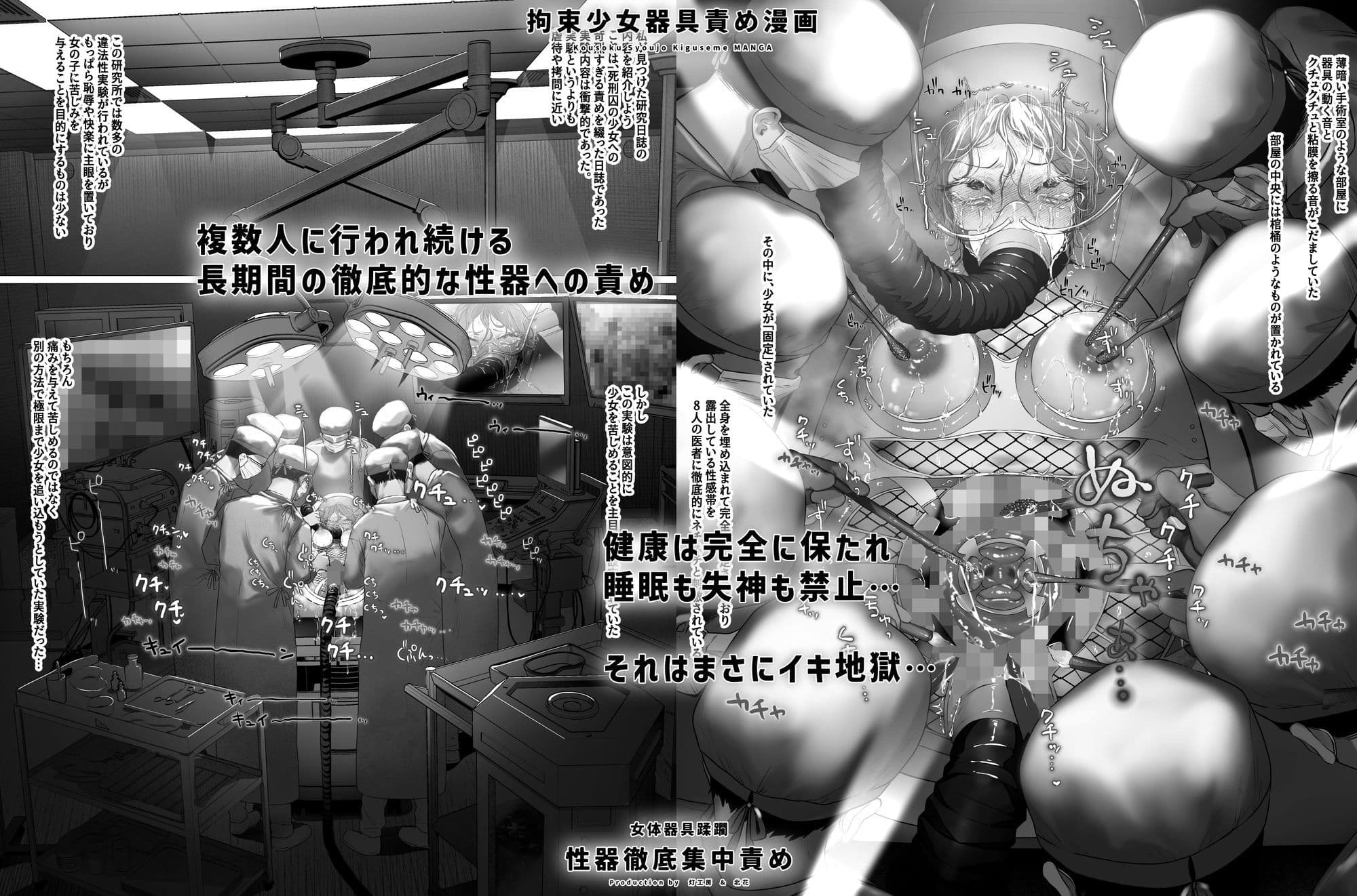 拘束少女器具責め漫画 女体器具蹂躙〜完全拘束少女/クリ肥大化実験/無限ディルド機械姦/性器徹底集中責めなど〜 サンプル 6